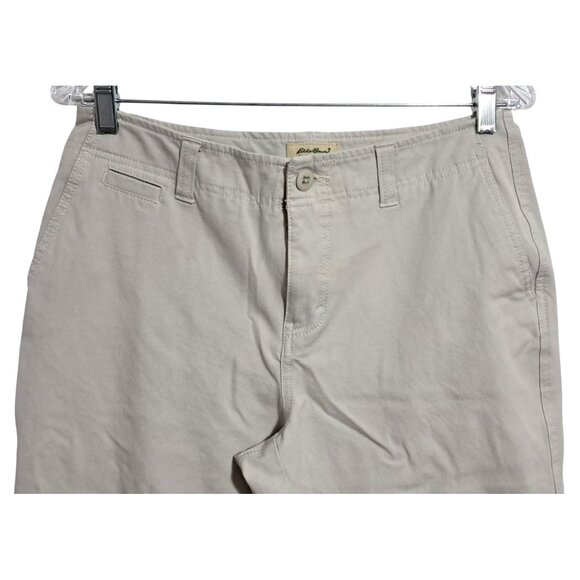 Eddie Bauer Classic Khaki Straight Leg Ankle Pants Womens 10 Cotton Chinos - Picture 5 of 9